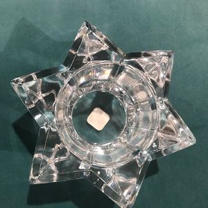 Party lite crystal six point star Tea-light Candle Holder 5Wx 2H